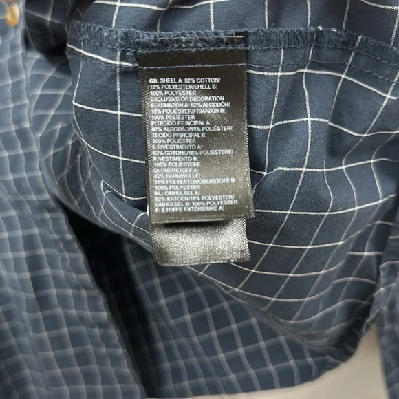 The north face navy blue check vented button up shirt xs - Picture 4 of 5
